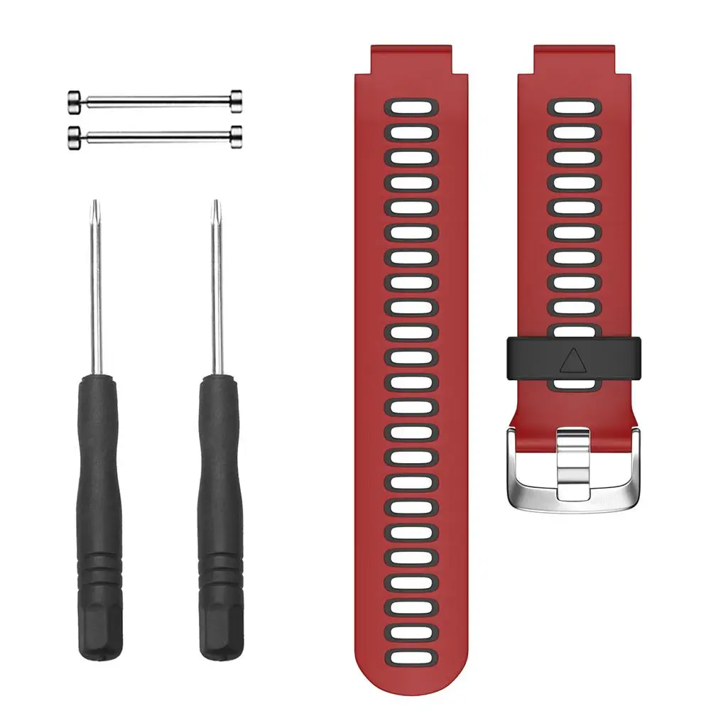 Силиконовый двухцветный удобный сменный ремешок для Garmin Forerunner 735XT 630 620 235 230 220
