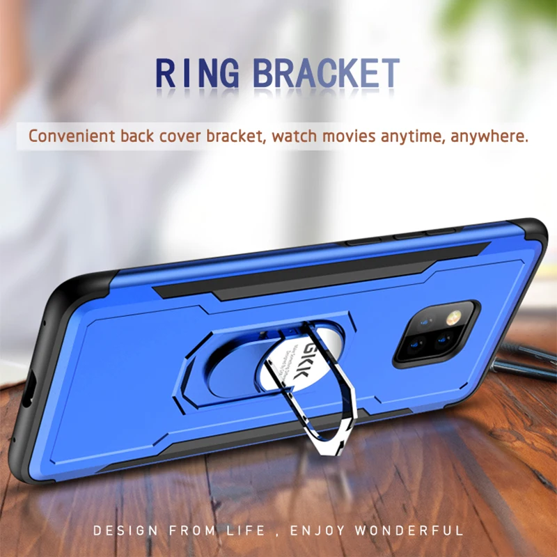 GKK Case for huawei mate 20 pro Finger Ring Kickstand Armor Protection Hard Shockproof Cover Fundas | Мобильные телефоны и
