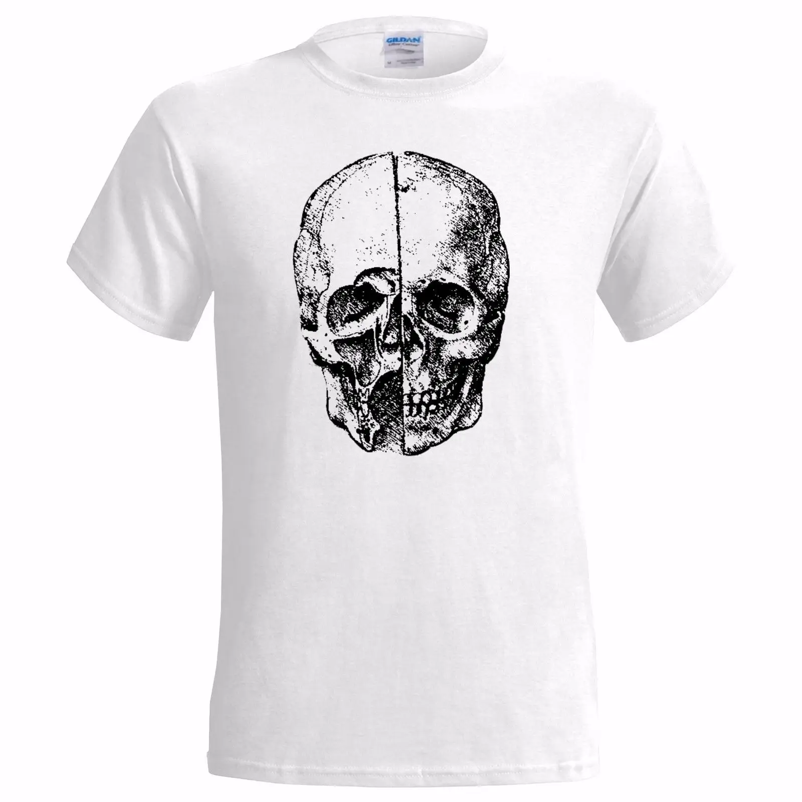 

Мужская футболка с рисунком черепа да Винчи из 100% хлопка, Мужская футболка с изображением Леонардо, художника, изобретателя, науки, анатомии