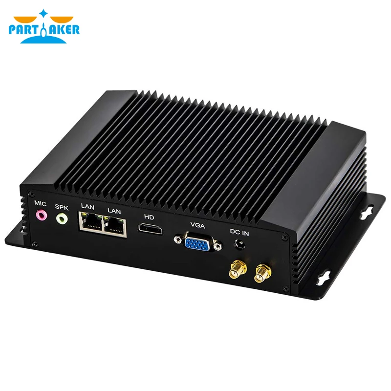 I25 безвентиляторные Промышленные ПК мини компьютеры IPC Windows 10 Pro Linux Ubuntu Intel J1900 2 Lan