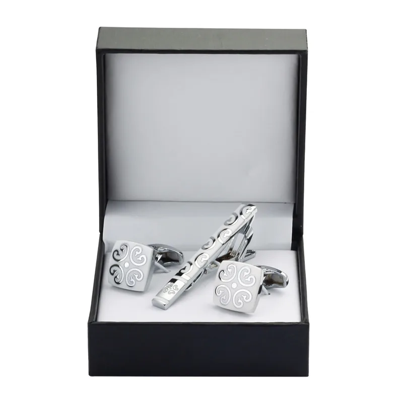 Зажим для галстука запонки подарочный набор 18 стилей на выбор Мужской зажим