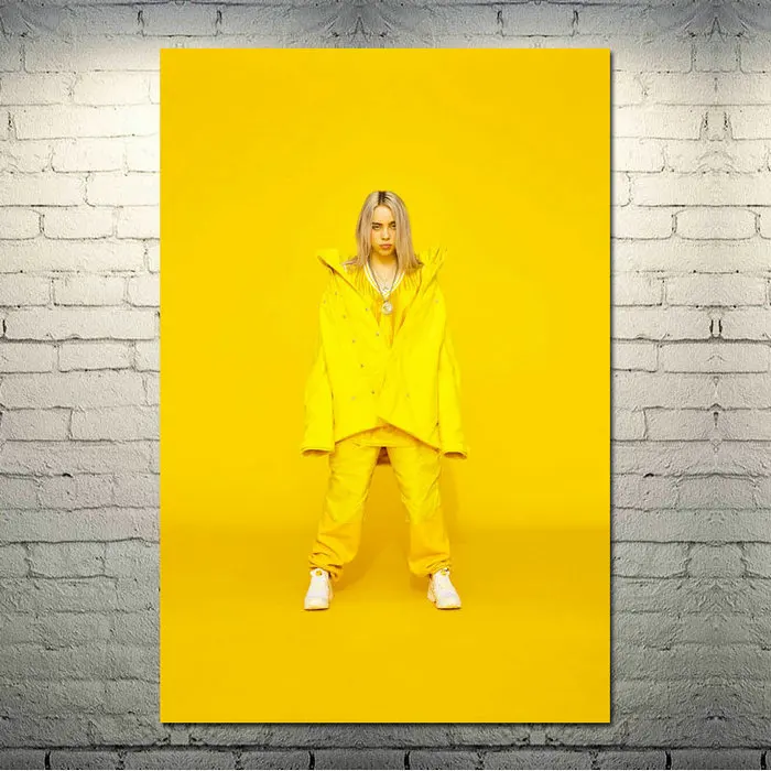 picture 3 Billie Eilish Music Singer Art Шелковый Холст плакат 13x20 24x36 дюймов настенные картины-001 - Цвет: picture 3
