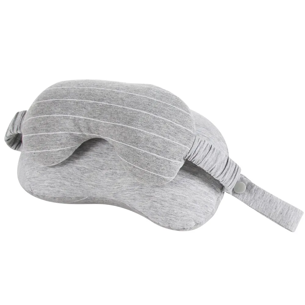 Light Gray Портативная u-образная Подушка, многофункциональная, 2 в 1, маска для глаз, подушка для шеи, самолет, офис, подушки для сна, удобный домашний декор, 27 - Цвет: Light Gray