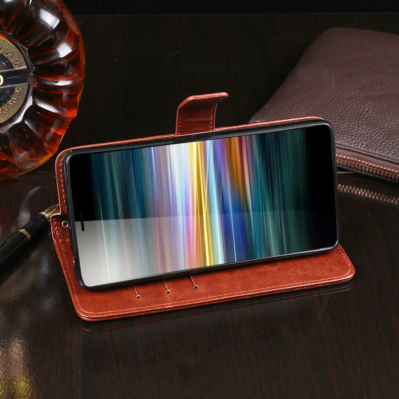Для sony Xperia L3 Чехол Флип Бумажник Бизнес кожаный чехол для телефона для sony Xperia L3 задняя крышка Капа аксессуары