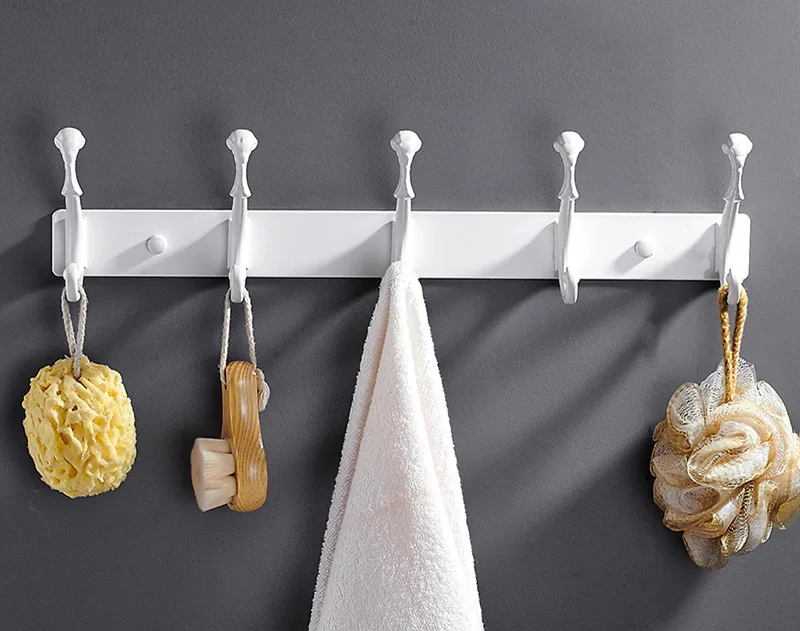 Белый Цвет настенная вешалка для одежды алюминиевая одежная молния декоративные