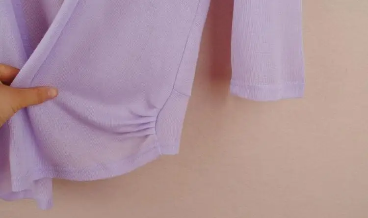 MLXSLKY летний необычный тонкий вязаный кардиган с воротником кондиционер длинными