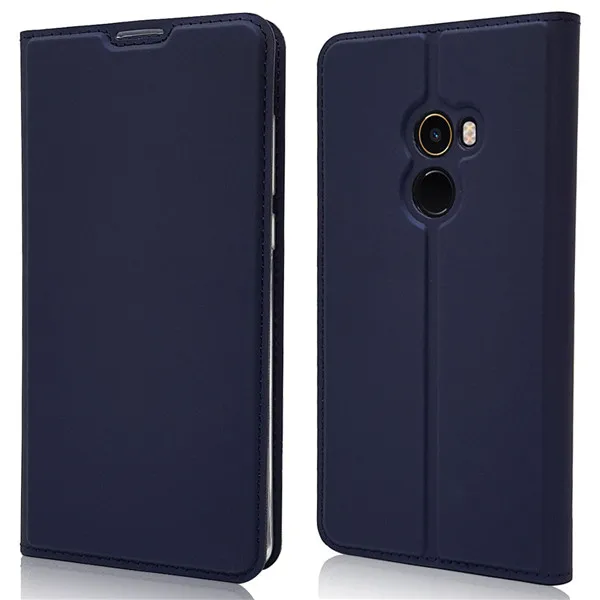 Роскошный кожаный чехол-книжка для телефона Xiaomi mi 8 9 SE Lite 6 A1 A2 Pocophone F1 Max 3 mi x 2 2S с 1 отделением для карт - Цвет: Dark Blue