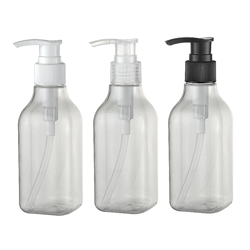 

24pcs 200ml Square transparent empty lotion pump cosmetic bottles,DIY shower gel bottle,handmade shampoo container