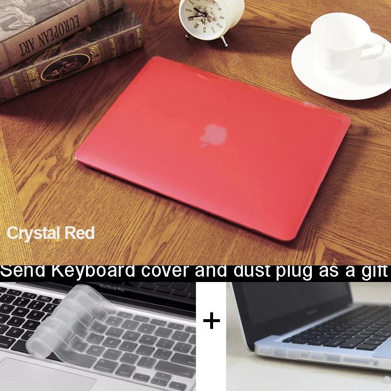 4 в 1 кристально прозрачный чехол для Apple macbook Air Pro с Retina 11 12 13 15 дюймов тонкий Macbook 3