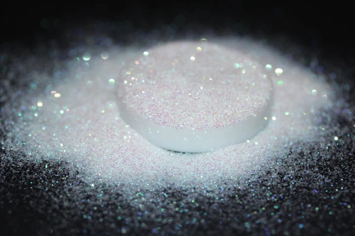 008 Блестящий переливающийся мерцающий белый Радужный Блеск для дизайна ногтей