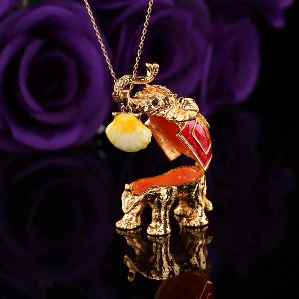 Qifu милые маленькие украшения в форме слона подарок подружки невесты|Упаковка и