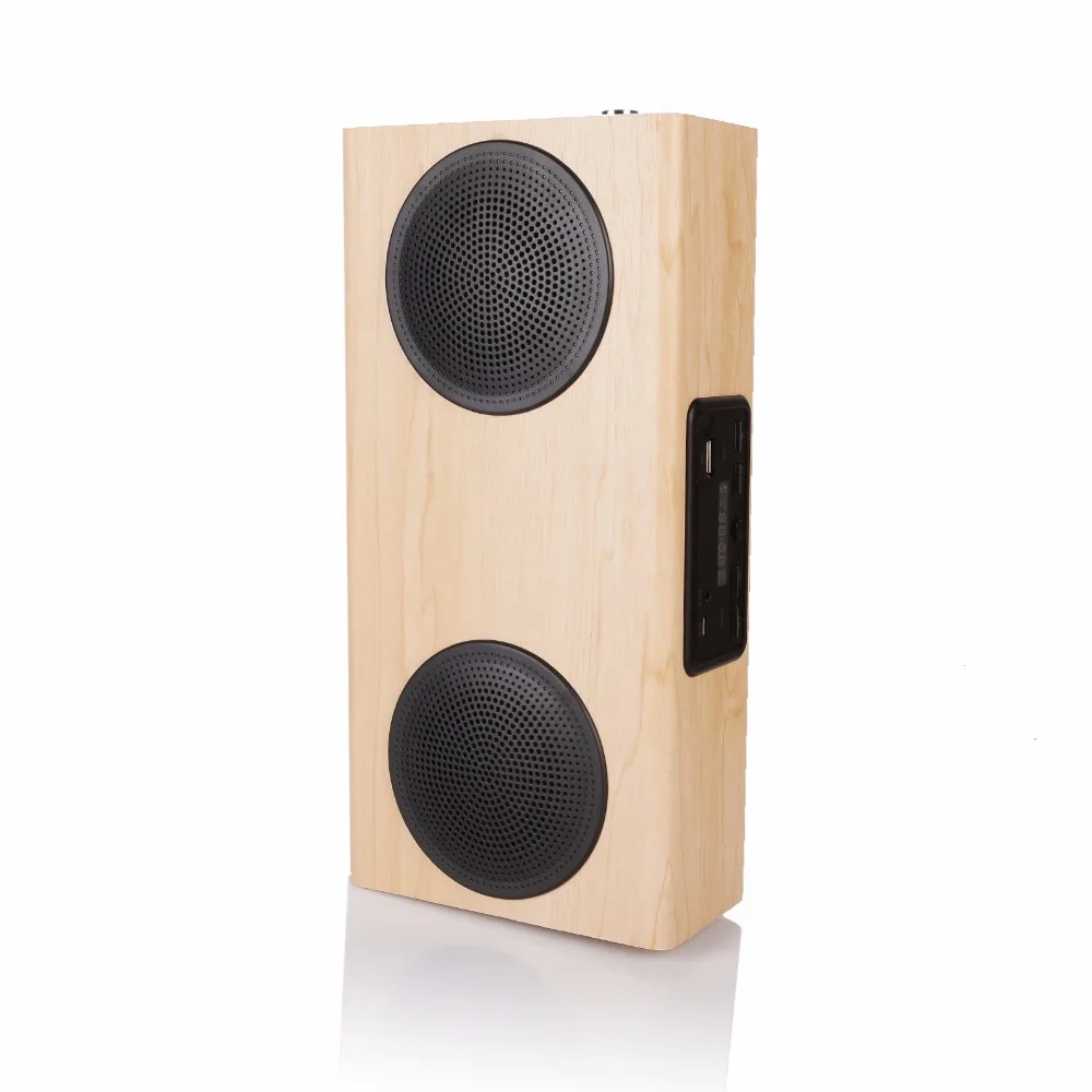 Деревянный fm Радио Портативный Bluetooth Дерево стерео Динамик зерна Беспроводной
