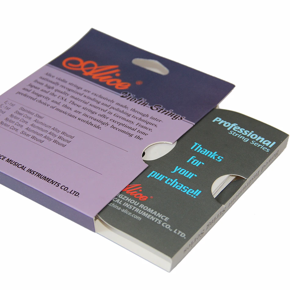 

Alice A708 brand premium violin strings 4 string nylon core wrapped in sterling silver strings violin accessories