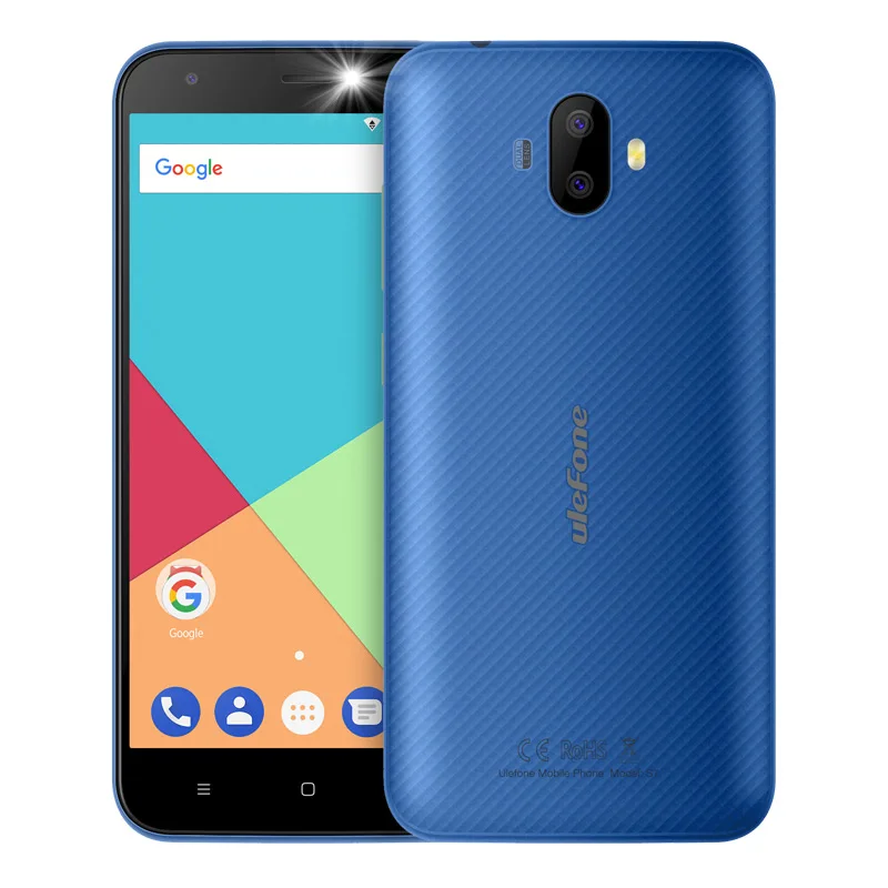 Ulefone S7 двойной сзади камеры мобильного телефона MTK6580 4 ядра Android 7 0 5 дюймов HD 1 ГБ