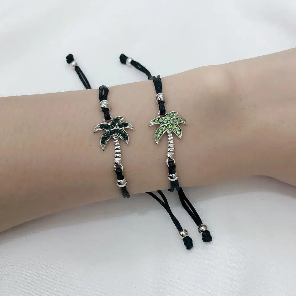 Модный и контрактный Печатный двухцветный растительный плетеный браслет для