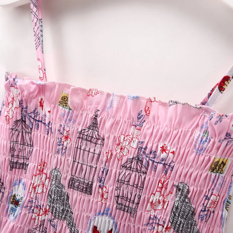 От 1 до 7 лет Детское платье для малышей Летняя одежда девочек Синие платья на