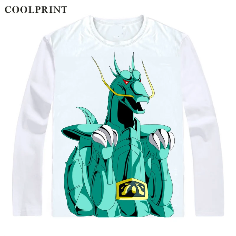 Style 19 Дракон Ширю дорагон без рубашки Yu Футболка Saint Seiya Рыцари зодиака для мужчин футболка повседневное Винтажная футболка рубашки с длинными рукавами - Цвет: Style 19