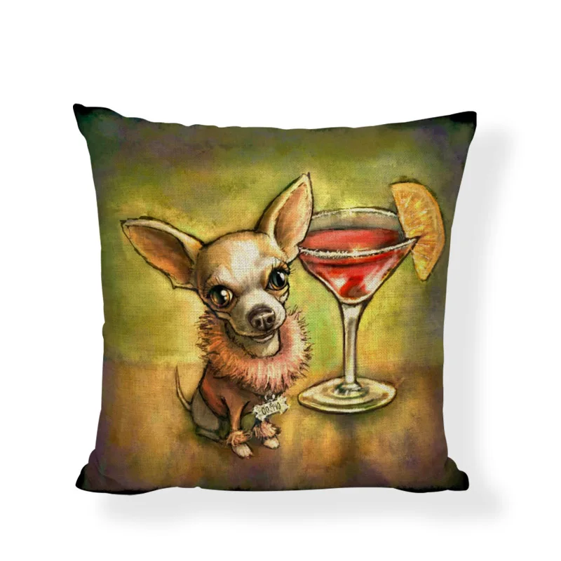 Чехлы для подушек с изображением собак мопс подушки тела гостиной домашний декор