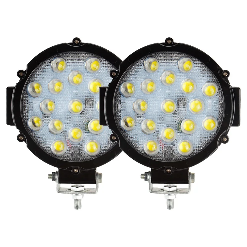 2pcs black OKEEN " 51 Вт точечная Светодиодная рабочая лампа дальнего света для автомобиля Трактор Лодка Offroad бездорожье 4WD 4x4 грузовик внедорожник ATV дальнего света 12V 24V - Цвет: 2pcs black