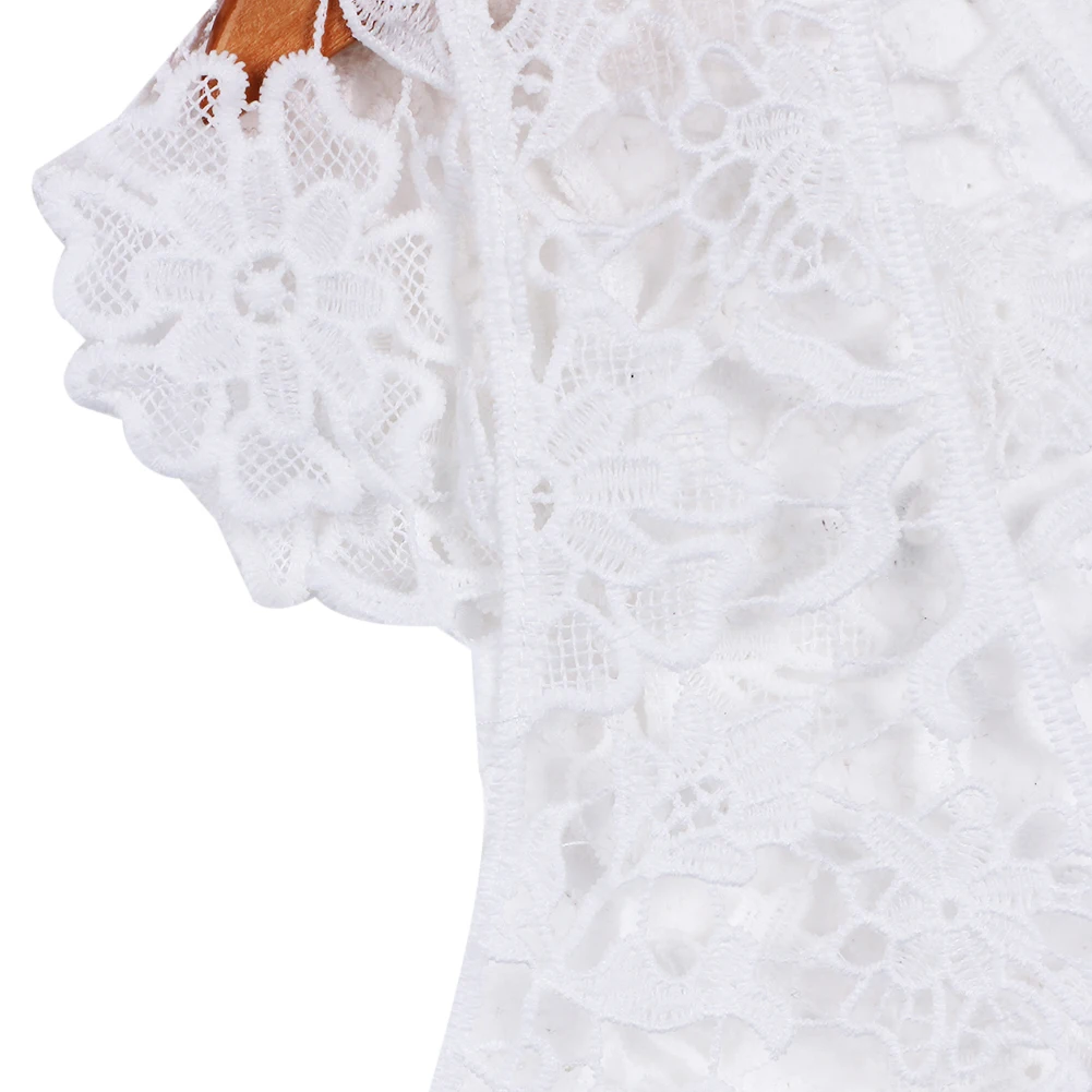 Женское кружевное мини платье с открытой спиной и открытым плечом|Женские