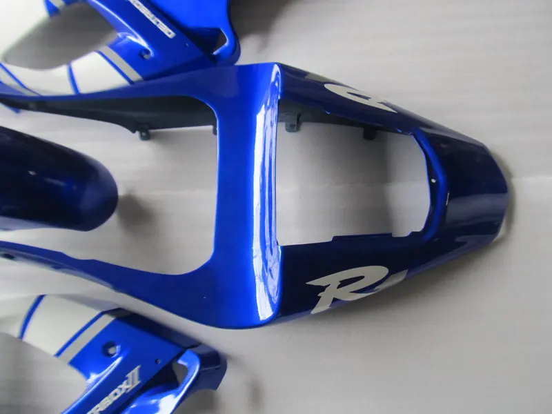 Комплект обтекателей под давлением для YAMAHA YZFR1 00 01 YZF R1 2000 2001 YZF1000 ABS белый синий