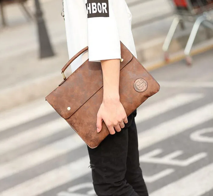 Повседневный мужской портфель деловые сумки на плечо кожаные мессенджеры сумка