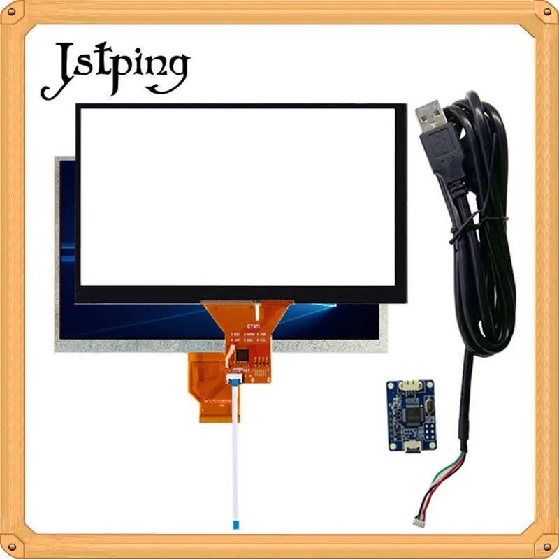 Jstping 9 дюймов 800*480 AT090TN10 ЖК экран с емкостным сенсорным экраном для Raspberry Pi дисплей