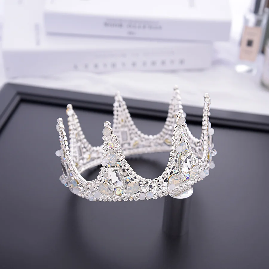 2018 корейский головной убор для невесты простая Корона красивая белая вода