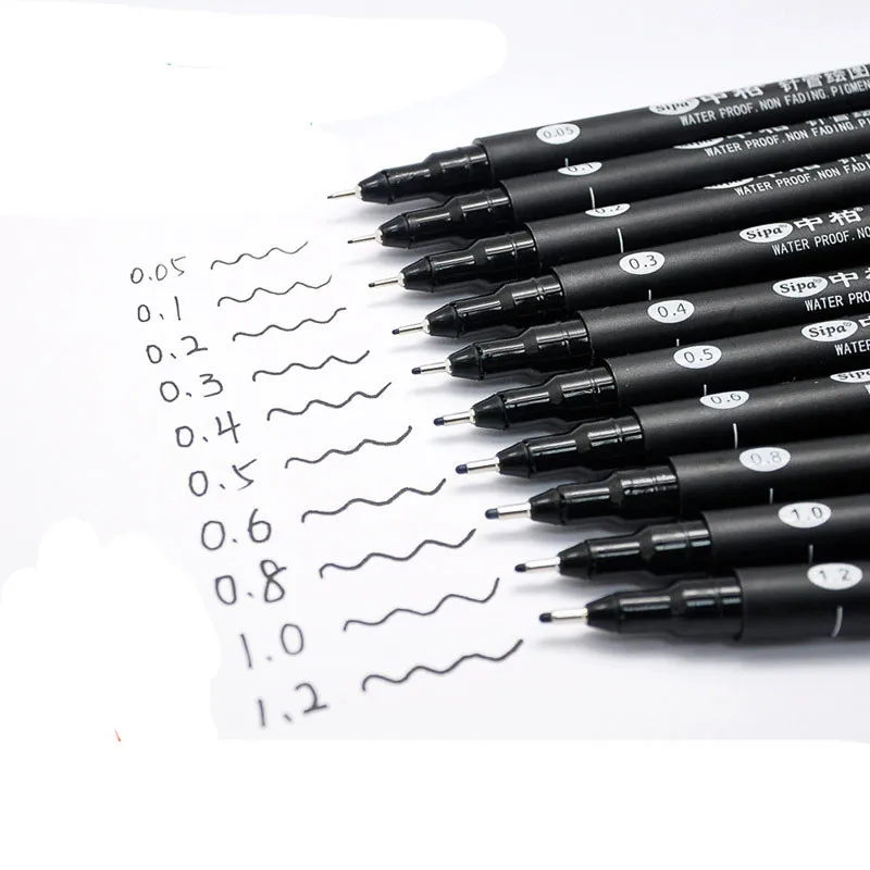 Высококачественные брендовые скетч маркеры черная пигментная подводка на