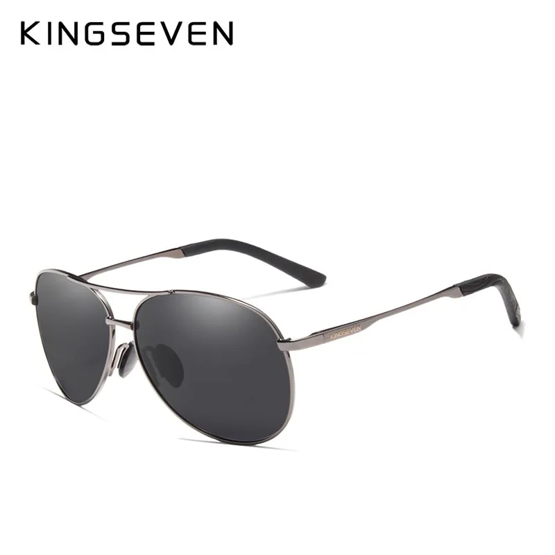 Gun Gray KINGSEVEN, брендовые Новые солнцезащитные очки, мужские очки, для вождения, светоотражающее покрытие, линзы, очки, аксессуары, солнцезащитные очки Oculos - Цвет линз: Gun Gray
