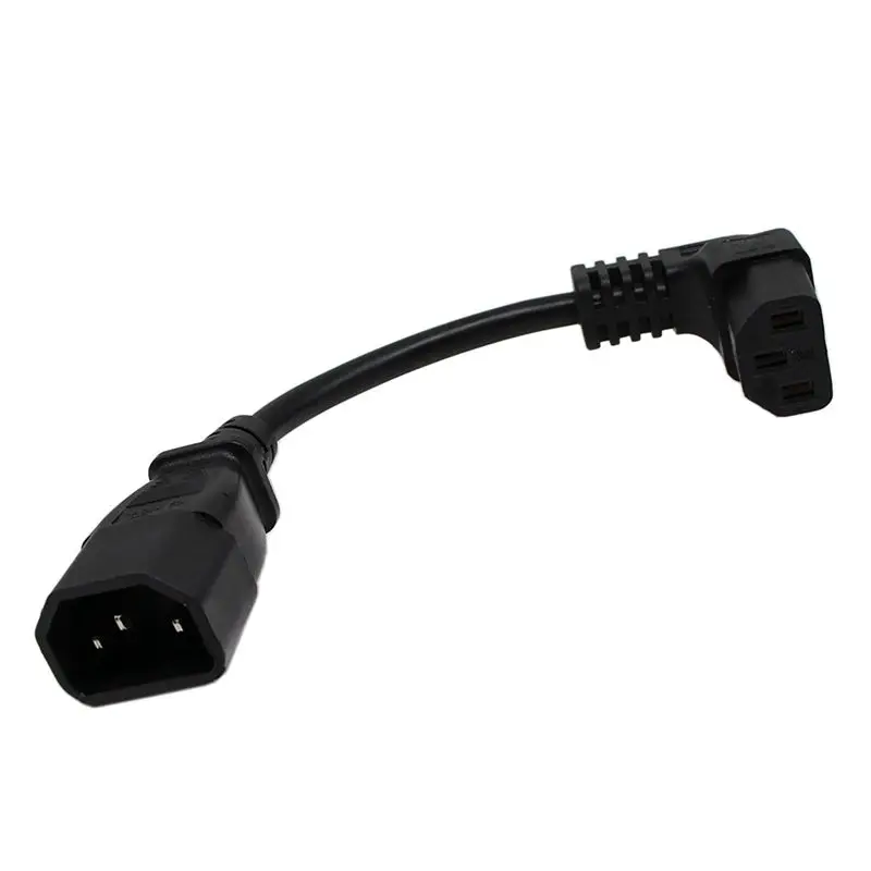 Удлинительный шнур для ПК 18 см IEC 320 90 градусов C13 3 Pin гнездовой до C14 PDU