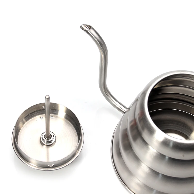 Чайник для кофе гусиная шея со встроенным термометром чайник из нержавеющей