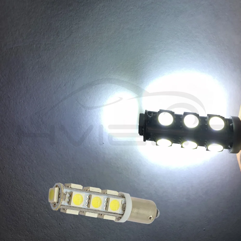 10X T11 Ba9s T4W 5050 13smd белый Авто Светодиодный Маркер лампа номерного знака светильник фестон купольная лампа дверная Лампа Dc 12v парковка Клин