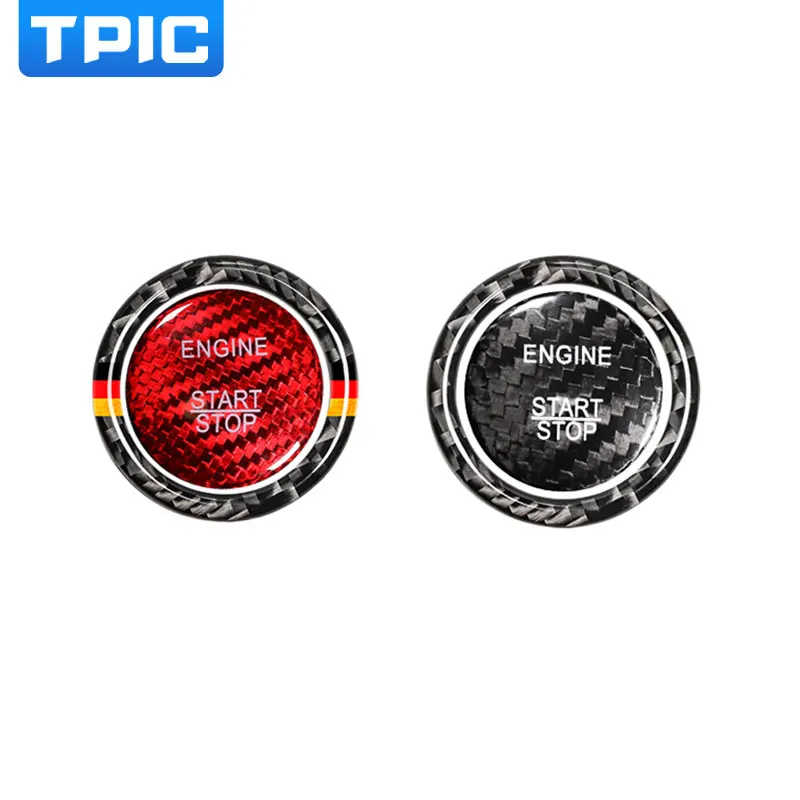 TPIC наклейка на кнопку зажигания из углеродного волокна для автомобилей Mercedes Benz C E