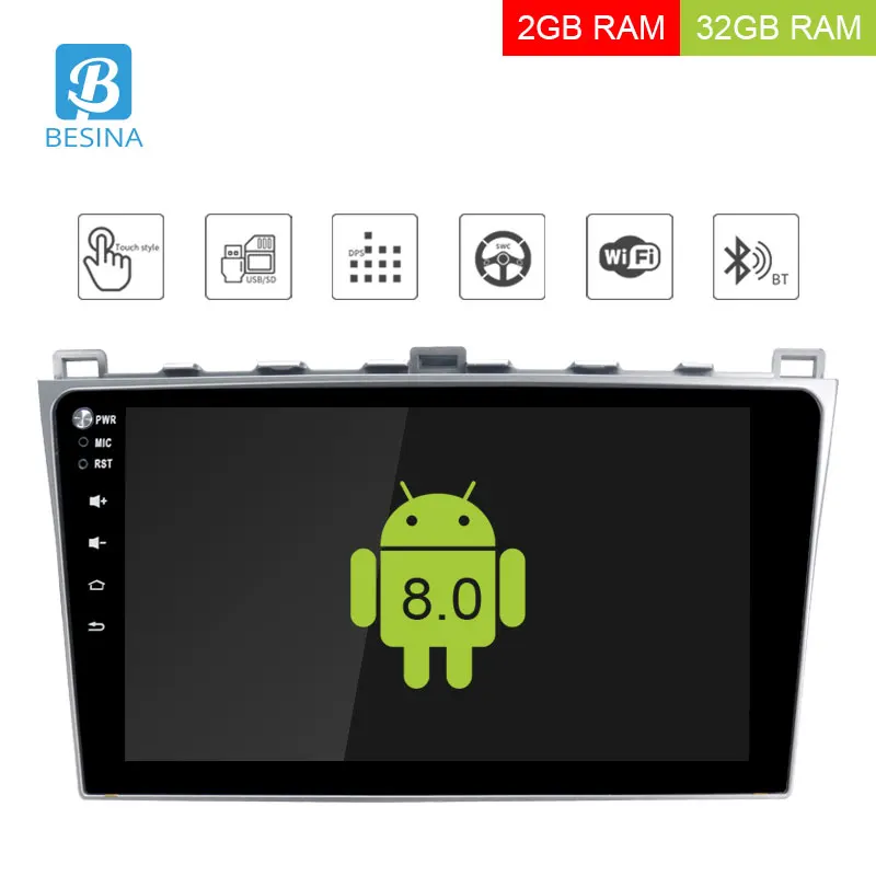 Besina 10 1 дюймов Android 8 0 автомобильный мультимедийный плеер для MAZDA 6 2008 2012 2013 2014 2015