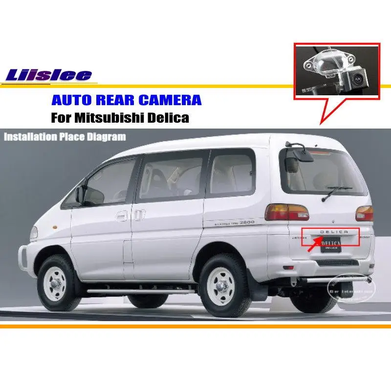 Камера заднего хода для Mitsubishi Delica парковочная камера HD CCD RCA NTST PAL светильник