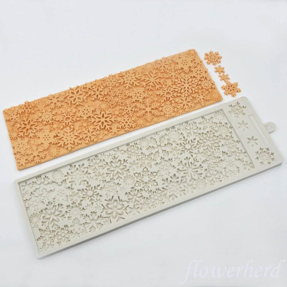 Силиконовая форма сделай сам для сахарных снежинок 3D Рождественский дизайн