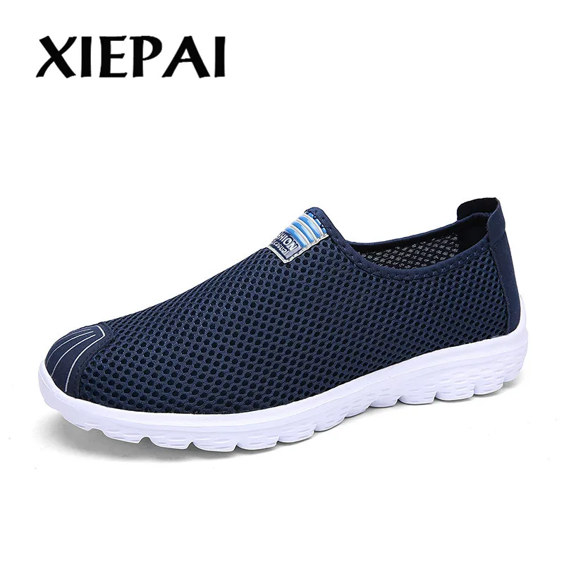 2019 Breathable Light Mesh Shoes Unisex Slip-on Loafers Size 35-45 New Arrival Male Female Casual Summer Walking Sneakers | Обувь