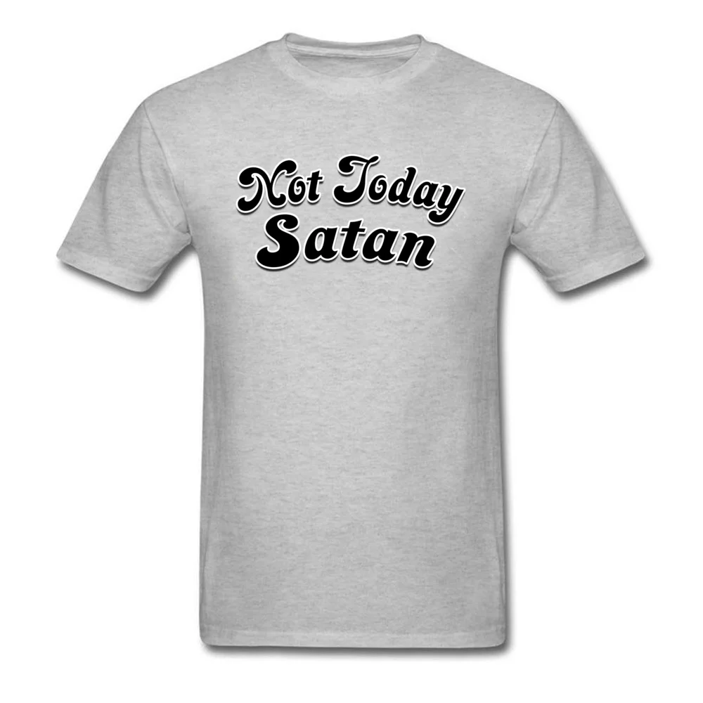 Not Today Satan футболка черная Мужская одежда школьные Модные топы футболки хлопковая