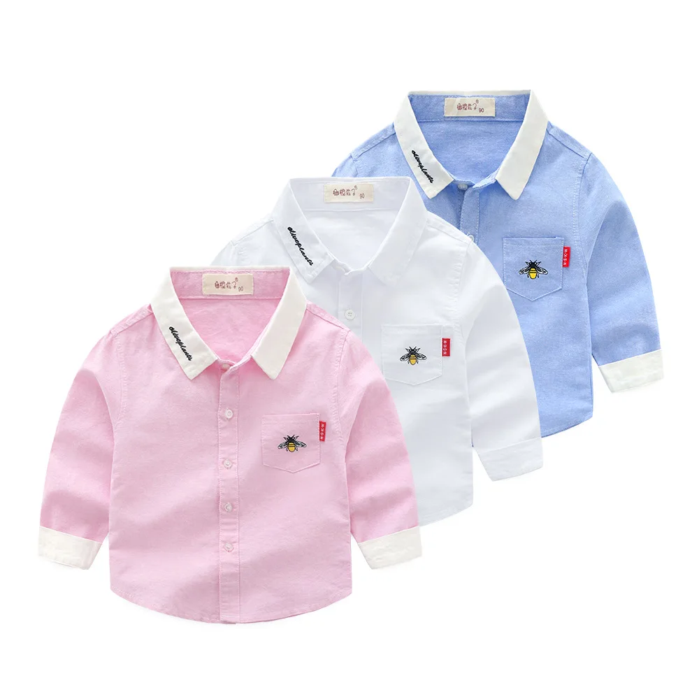 

2018 new Boy girl shirt spring autumn baby lattice tops Children's clothing Long sleeve tees kids clothes Square fashion Blouse