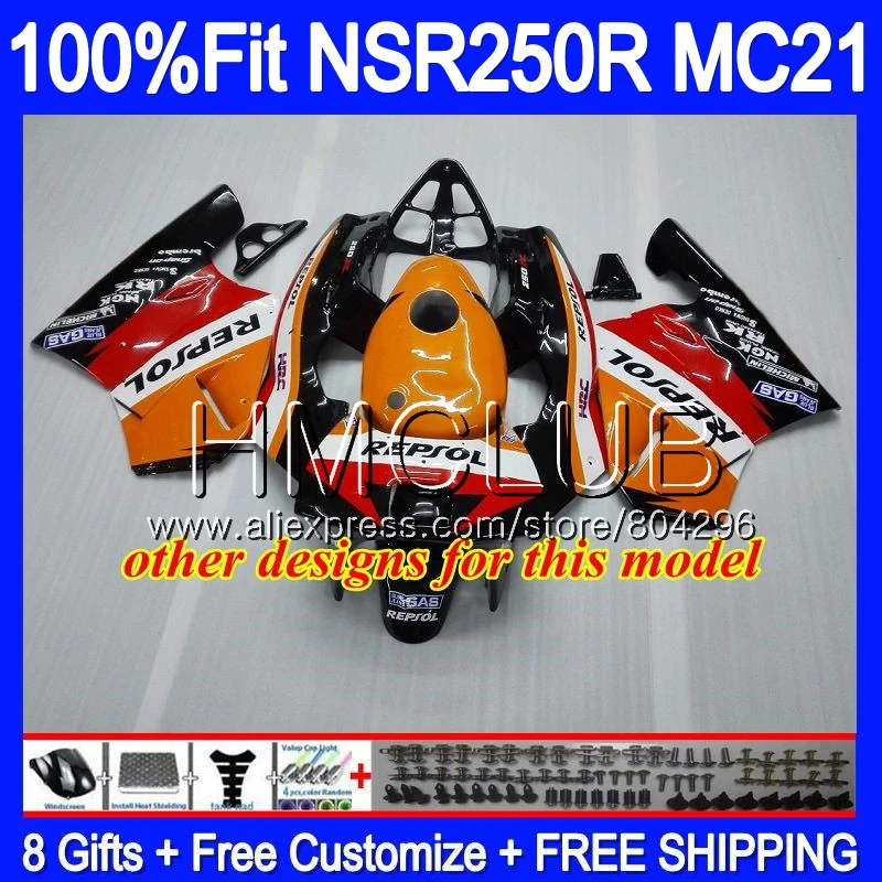 Литые изделия для Honda NSR 250 R MC21 PGM3 NSR250R 90 91 92 93 94HM. 6 NSR250 R NSR250RR Красный Белый 1990 1991 1992 1993 обтекатели