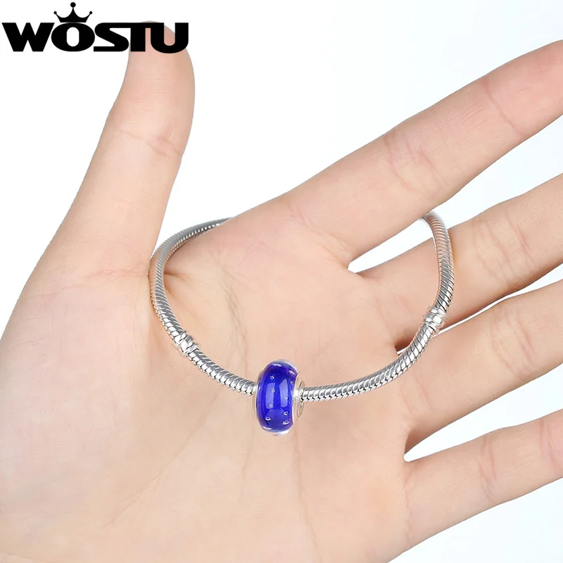 Высокое качество пузырчатое синее муранское стекло бусины подходят к