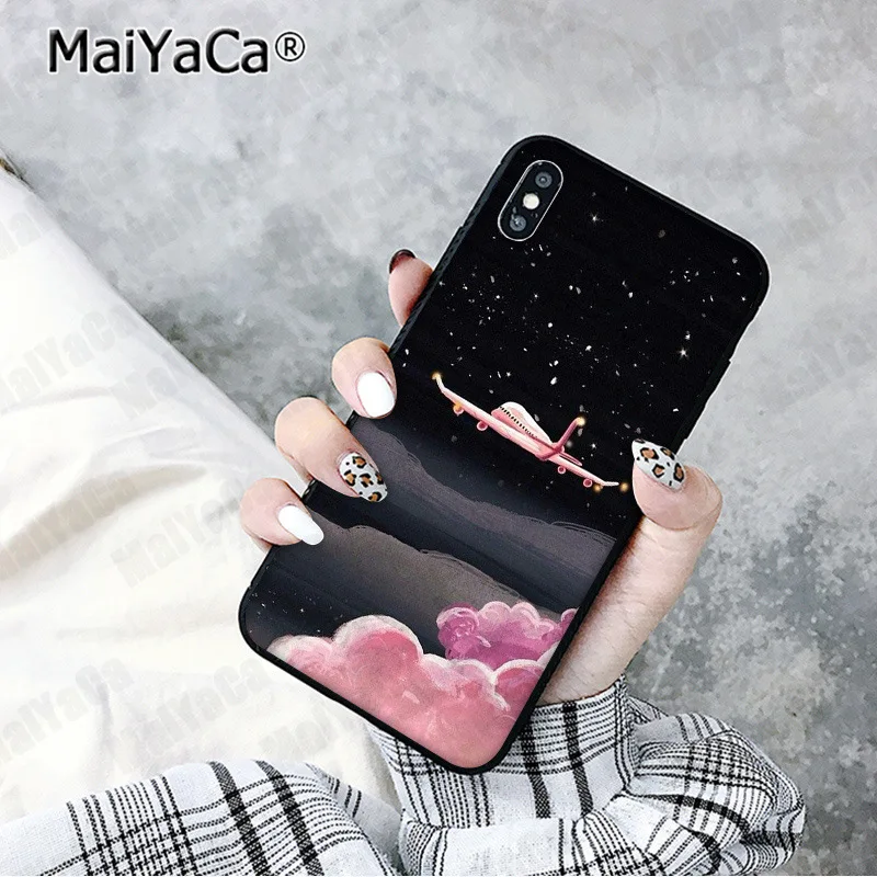 MaiYaCa самолет Летающий путешествие облако самолет клиент чехол для телефона для iphone 11 pro 8 7 66S Plus X XS MAX 5S SE XR чехол