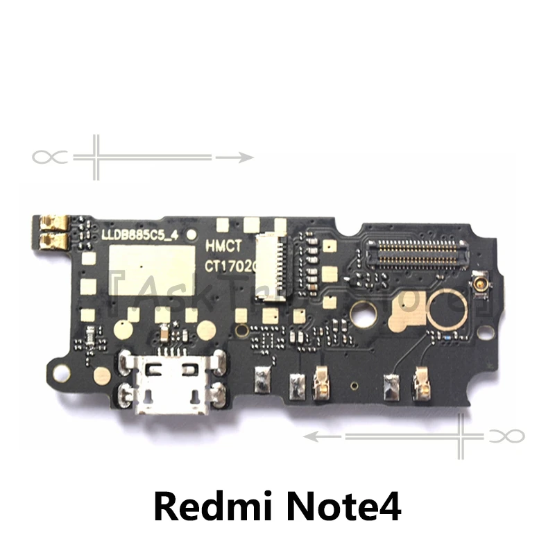 Redmi Note4 Для Xiaomi Redmi Note 2 3 Pro 4 4X узкий широкий Redmi Note 5 5A Pro USB плата с зарядным портом док-станция гибкий кабель соединитель запчасти - Цвет: Redmi Note4