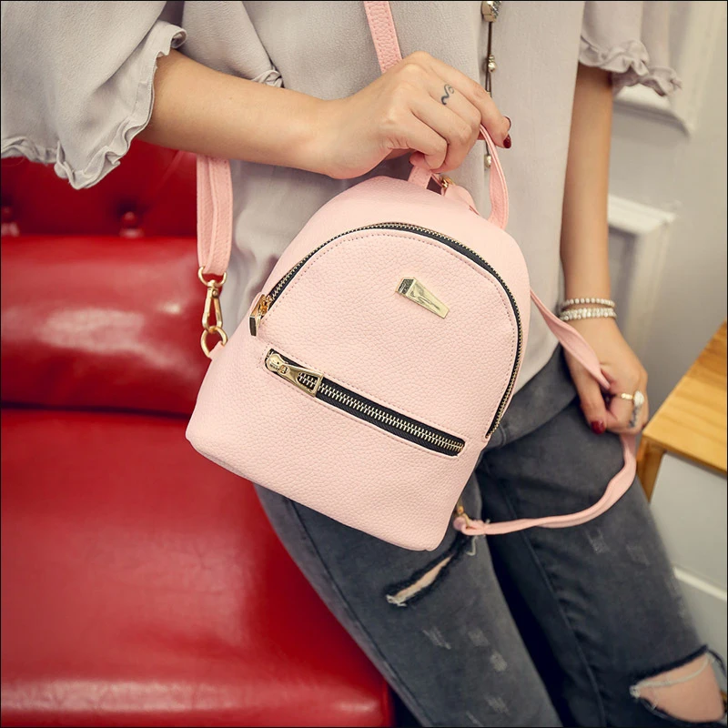 Foikvoon Candy Bags Alligator Mini Backpack For Women Leather Mochilas School Bag | Багаж и сумки