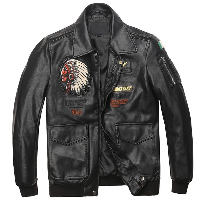 

Plus Size 5XL Spring Mens Leather Biker Jacket and Coats Indian Avatar Designer Man Motorcycle Avirex Leather Suede Jackets A497