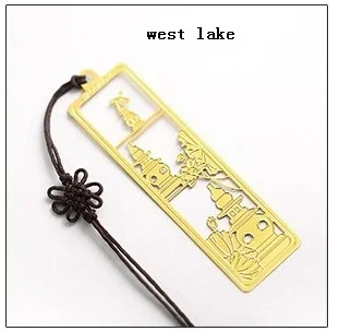west lake 100 шт., свадебные металлические закладки, милые золотые бумажные для дня рождения, зажим для книг, студентов, возврат, подарок для гостей - Цвет: west lake