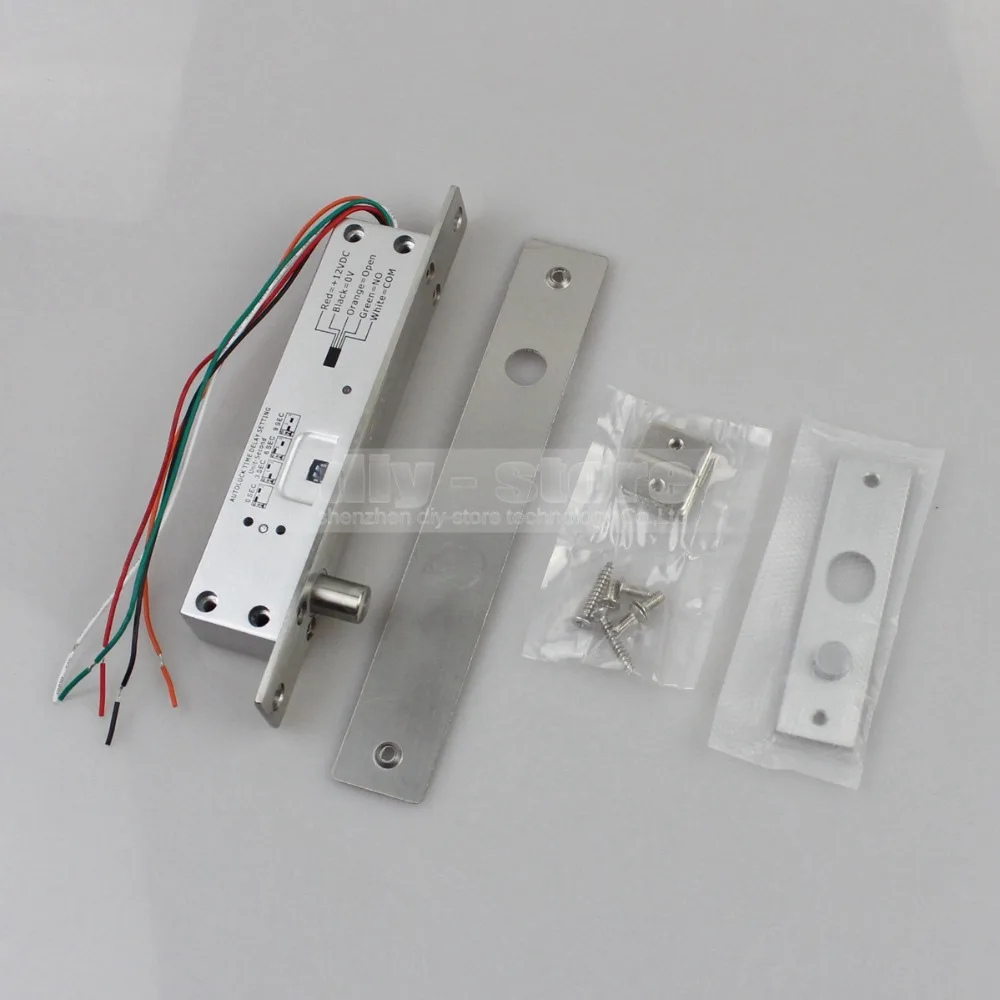 Замок DIYSECUR с электрическим болтом для узкой двери без модели системы контроля