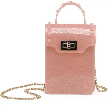 light pink Небольшой Прозрачный телефона ярких цветов Лето Ясно желе мешок розовый зеленый Мини сумок для девочек женские желтый Ясно Кошелек - Цвет: light pink