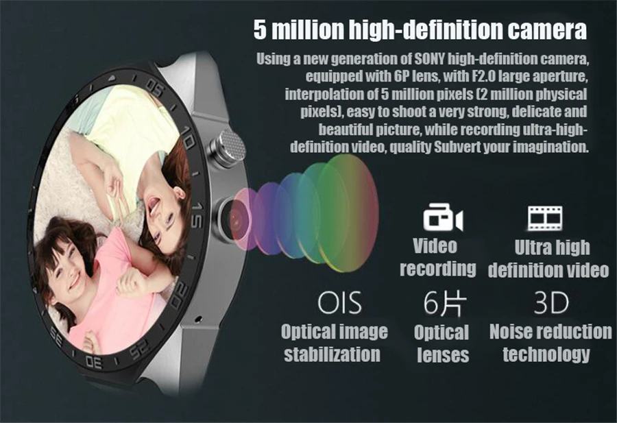 Android KW88 1,39 дюймовый экран высокой четкости wifi 3g gps MTK6580 Четырехъядерный 4G+ 512 M сердечного ритма Bluetooth спортивные Смарт-часы